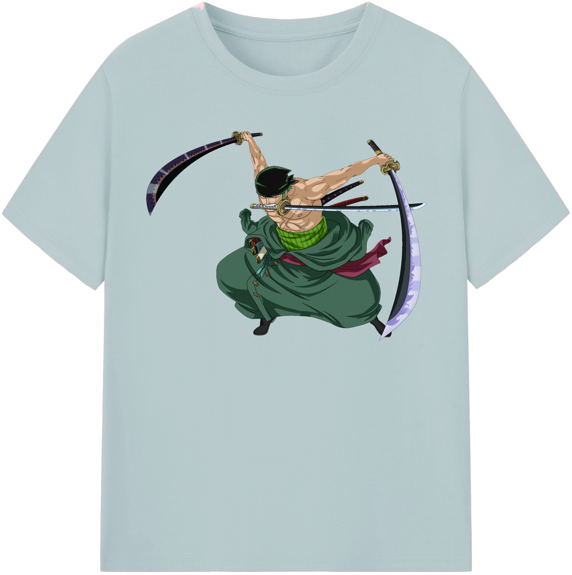 ワンピース ロロノア・ゾロ ONE PIECE Roronoa Zoro 綿100％半袖Tシャツ（フロントプリント）